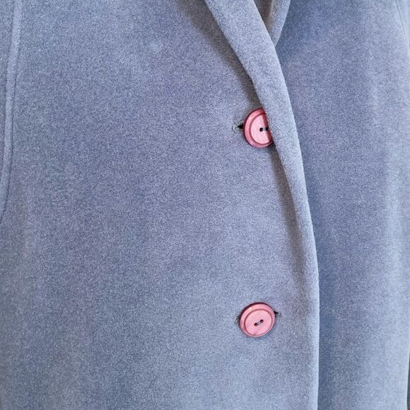 Vintage Lorendale by Bromleigh Long Blue Overcoat ILGWU - Picture 7 of 8